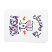 Proost op 11 jaar huwelijksverjaardag champagne magneet (Horizontaal)