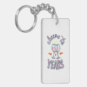 Proost op 11 jaar huwelijksverjaardag champagne sleutelhanger (Voorkant Links)