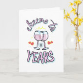 Proost op 11 jaar huwelijksverjaardag groet kaart (Gele Bloem)