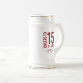 Proost op 15 jaar zakelijk Jubileum Bierpul (Voorkant rechts)