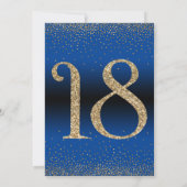 Proost op 18 jaar Verrassingsfeestje Blauw Kaart (Achterkant)