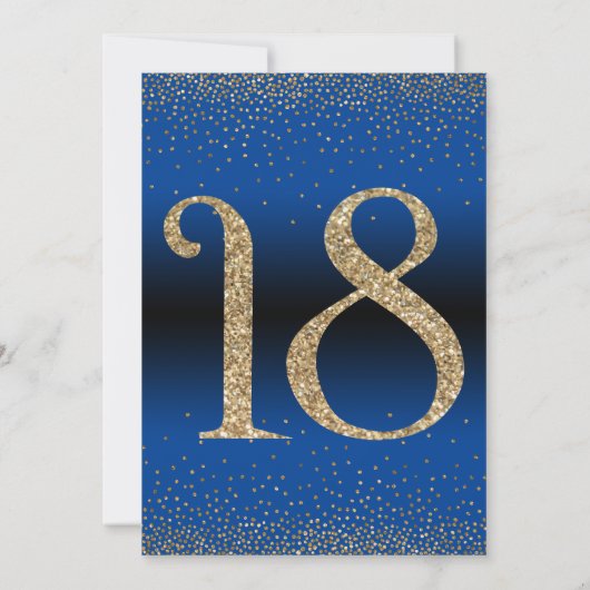 Proost op 18 jaar Verrassingsfeestje Blauw Kaart (Achterkant)