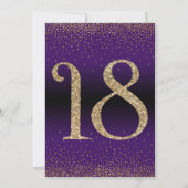 Proost op 18 jaar Verrassingsfeestje, Paarse Kaart (Achterkant)