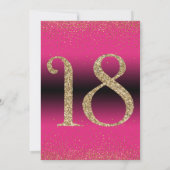 Proost op 18 Years Surprise Birthday Party, roze Kaart (Achterkant)