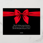 Proost op 2024, rode lint folie feestdagenkaart (Achterkant)