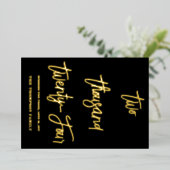 Proost op 2024, rode lint folie feestdagenkaart (Staand Voorkant)