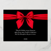 Proost op 2024, rode lint folie feestdagenkaart (Achterkant)