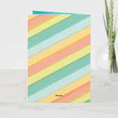 Proost op 2025 Citrus Stripes Happy New Year Foto Feestdagen Kaart (Achterkant)