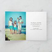 Proost op 2025 Citrus Stripes Happy New Year Foto Feestdagen Kaart (Binnen)