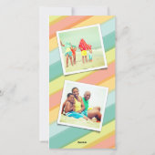 Proost op 2025 Citrus Stripes Nieuwjaar 2 Foto Feestdagenkaart (Achterkant)