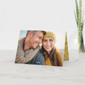 Proost op 2025 Gold Typography Nieuwjaarsfoto Feestdagen Kaart (Achterkant)