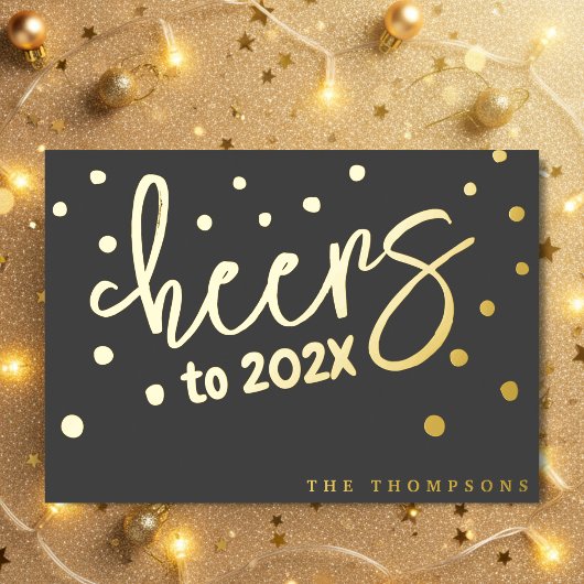 Proost op 2026 folie feestdagenkaart