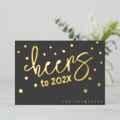 Proost op 2026 folie feestdagenkaart (Staand Voorkant)