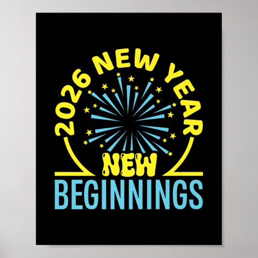 Proost op 2026 Happy New Year Party Beginnings Pre Poster (Voorkant)