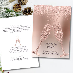 Proost op 2026 Jaar van Verandering Nieuwjaar Feestdagenkaart
