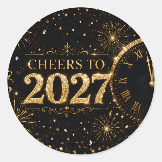 Proost op 2027 ronde sticker (Voorkant)