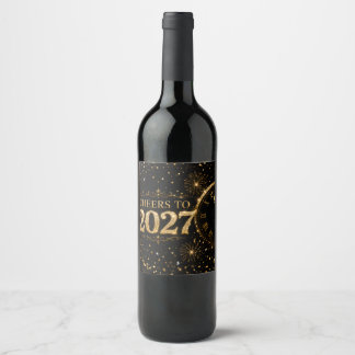 Proost op 2027 wijn etiket