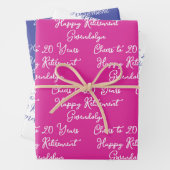 Proost op 20 jaar roze lavendel Happy Retirement Inpakpapier Vel (In situ)