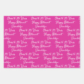 Proost op 20 jaar roze lavendel Happy Retirement Inpakpapier Vel (Voorkant)