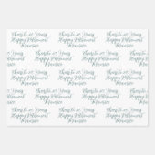 Proost op 20 jaar Sage Green Happy Retirement Inpakpapier Vel (Voorkant 2)