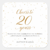 Proost op 20 Jaar Stickers Gift Labels - GAC360 (Voorkant)