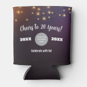 Proost op 20 Years String Lights Blikjeskoeler (Voorkant)