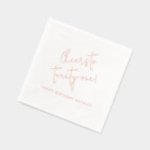 Proost op 21 Custom Age 21st Birthday Party Folie Servetten (Links)