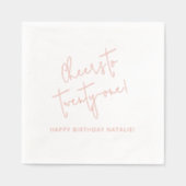 Proost op 21 Custom Age 21st Birthday Party Folie Servetten (Voorkant)