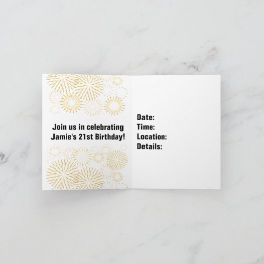 Proost op 21 jaar! Aanpasbaar  (Binnen)