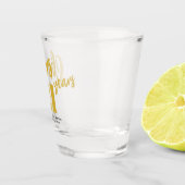 Proost op 21 jaar chic gouden script 21ste verjaar shot glas (Rechts)