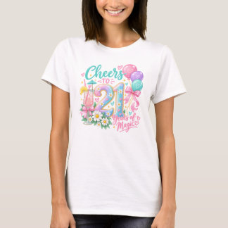 Proost op 21 – Jaar Magie Pastel 21e Verjaardag T-shirt