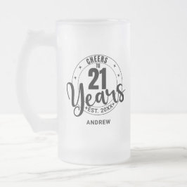 PROOST OP 21 JAAR MATGLAS BIERPUL