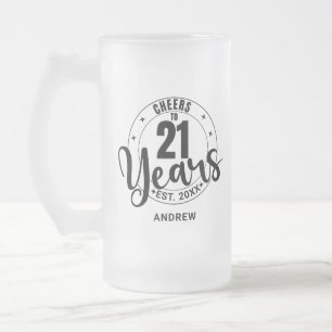 PROOST OP 21 JAAR MATGLAS BIERPUL