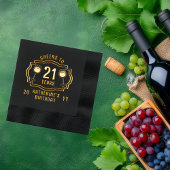 Proost op 21 jaar wijnglazen Verjaardagsnaam Folie Servetten