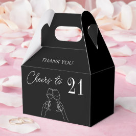 Proost op 21 jarige leeftijd bedankdoosjes