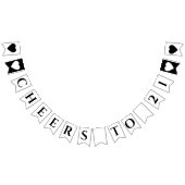 Proost op 21 verjaardag elegante bunting vlaggen vlaggetjes (Alle)