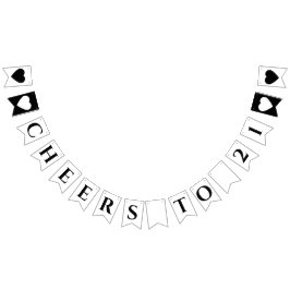 Proost op 21 verjaardag elegante bunting vlaggen vlaggetjes