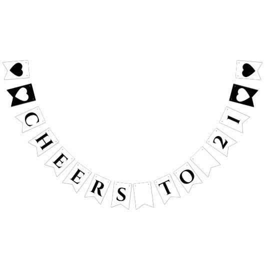 Proost op 21 verjaardag elegante bunting vlaggen vlaggetjes (Alle)