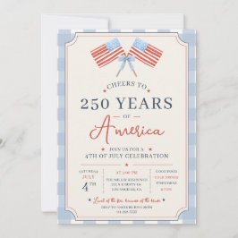 Proost op 250 jaar Amerika 4 juli-feest Kaart