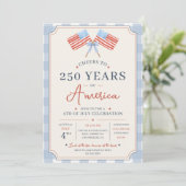 Proost op 250 jaar Amerika 4 juli-feest Kaart (Staand voorkant)