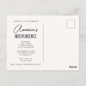 Proost op 250 jaar Sestercentennial 4 juli Briefkaart (Achterkant)