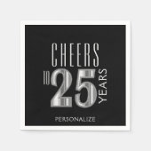 Proost op 25 jaar - Verjaardag / Jubileum Servet (Voorkant)