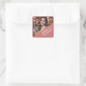 Proost op 25 jaar verjaardagsfeest vierkante sticker (Tas)