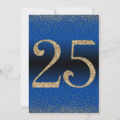 Proost op 25 jaar Verrassingsfeestje Blauw Kaart (Achterkant)