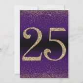 Proost op 25 jaar Verrassingsfeestje, Paarse Kaart (Achterkant)