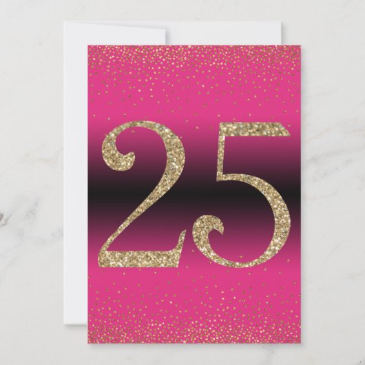 Proost op 25 jaar Verrassingsfeestje, roze Kaart (Achterkant)