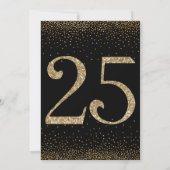 Proost op 25 jaar Verrassingsfeestje Zwart Kaart (Achterkant)