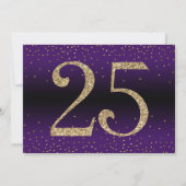 Proost op 25 jaar Verrassingsverjaardag, Paarse Kaart (Achterkant)