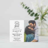 Proost op 25 Jaar Zilveren 25e Verjaardag  Uitnodi Briefkaart (Staand voorkant)