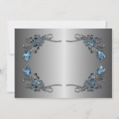 Proost op 25 Years Silver 25th Jubileum Party Kaart (Achterkant)